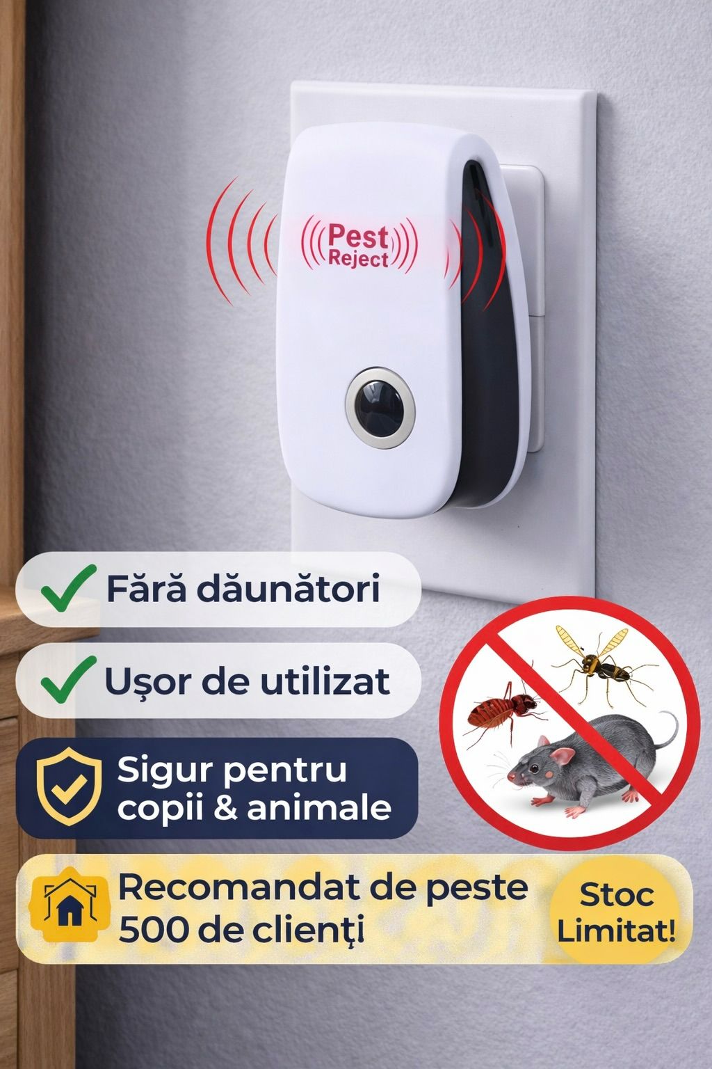 Aparat Profesional Anti-Daunatori cu Ultrasunete