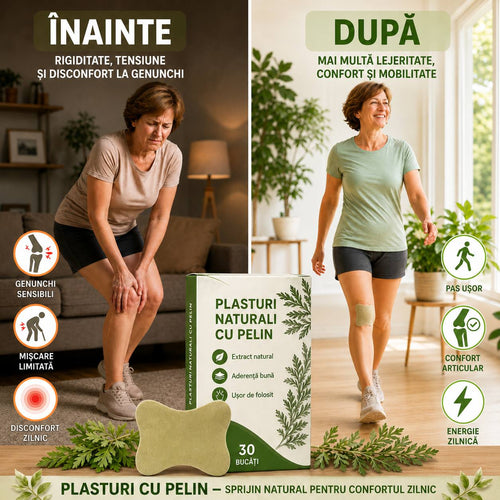 Plasturi naturali cu extract de Pelin- Scapă de chinul durerilor!