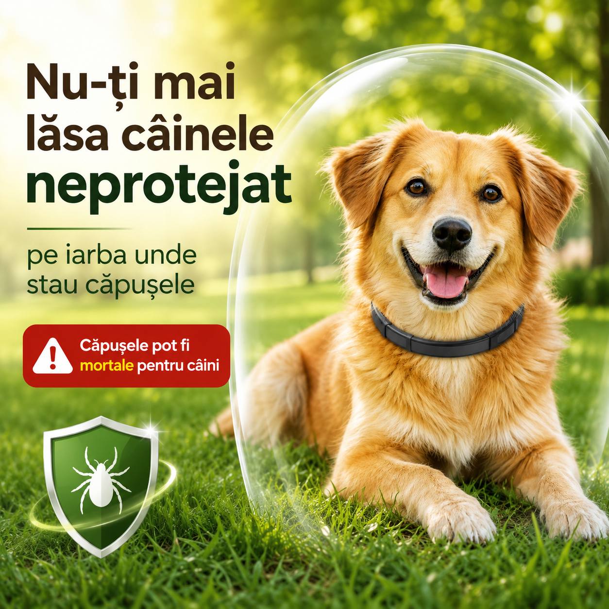 Zgardă anti căpușe cu protecție de 8 luni- Pentru câini și pisici