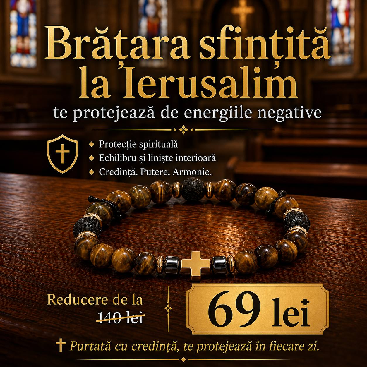 Brățară Sfințită- Poartă-l pe Dumnezeu cu tine oriunde!
