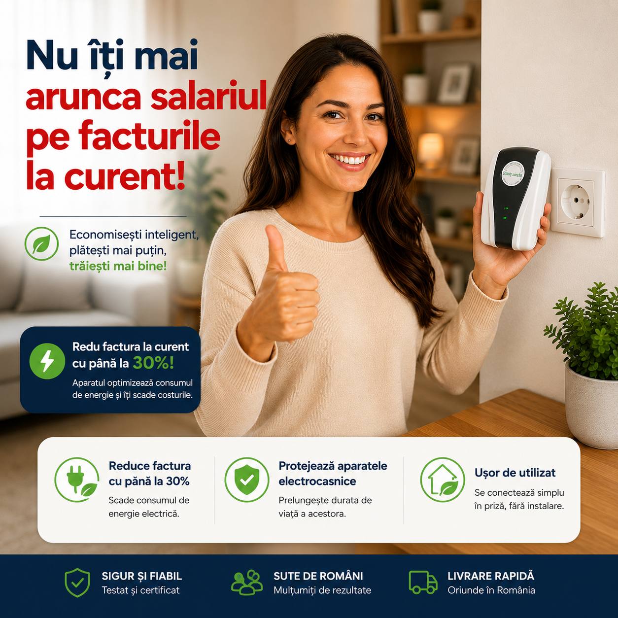 Dispozitiv economisire energie- Reduce-ți factura la curent cu până la 30%